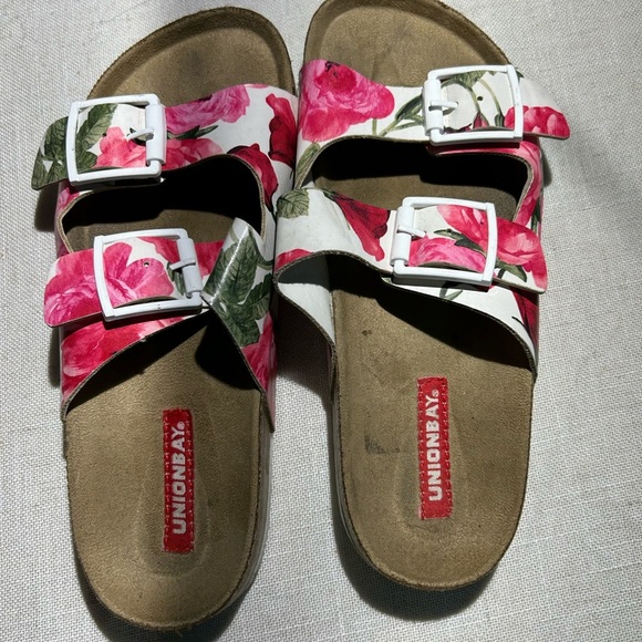 Unionbay Women's Floral Sandals - Pink - Picture 2 of 4